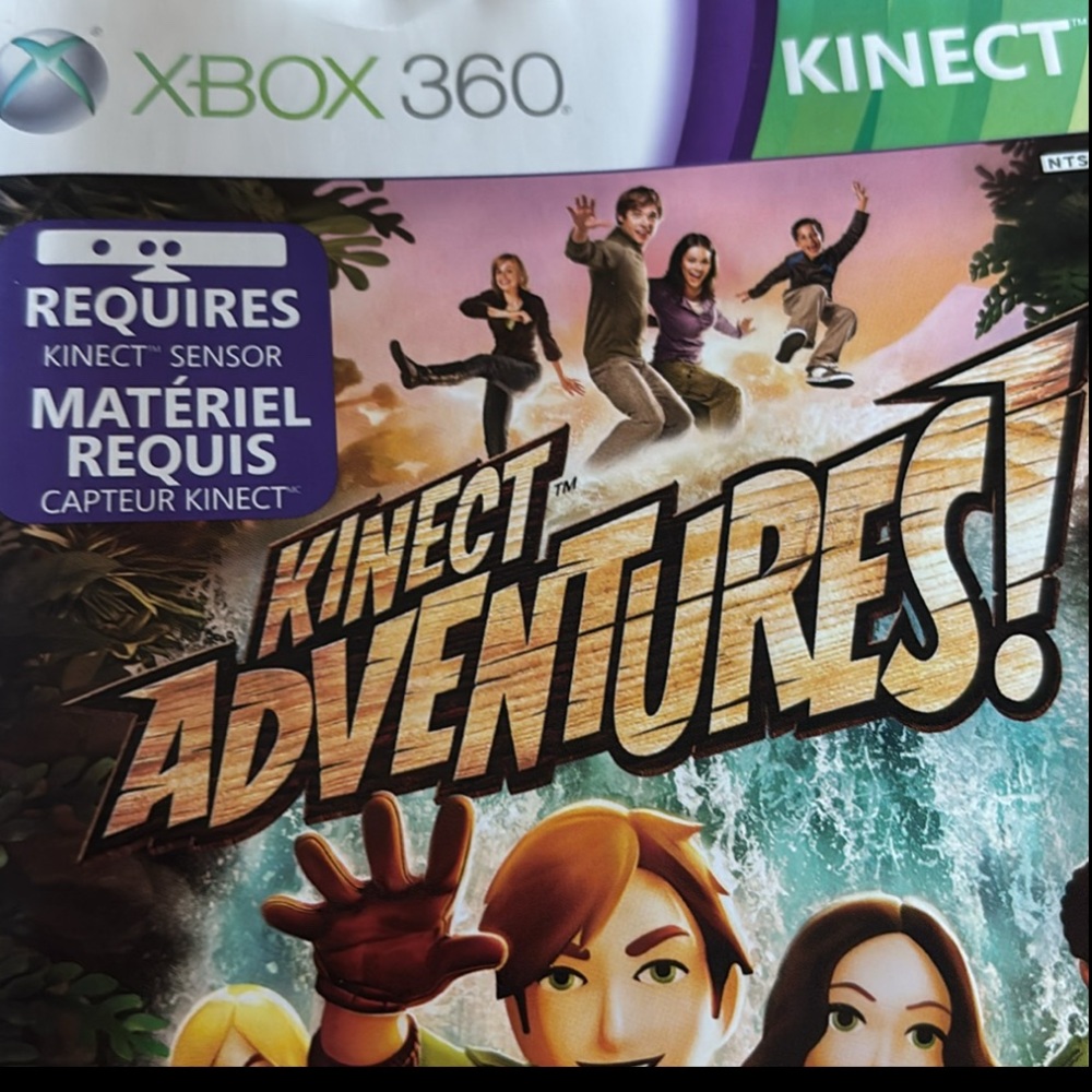 👛(ANY 4/$20) XBOX 360 KINECT ADVENTURES with manual, calibration card